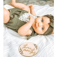 Olive Branch Baby Milestone Cards | Shower Gift Photos New Nursery Wooden | Etsy (US)