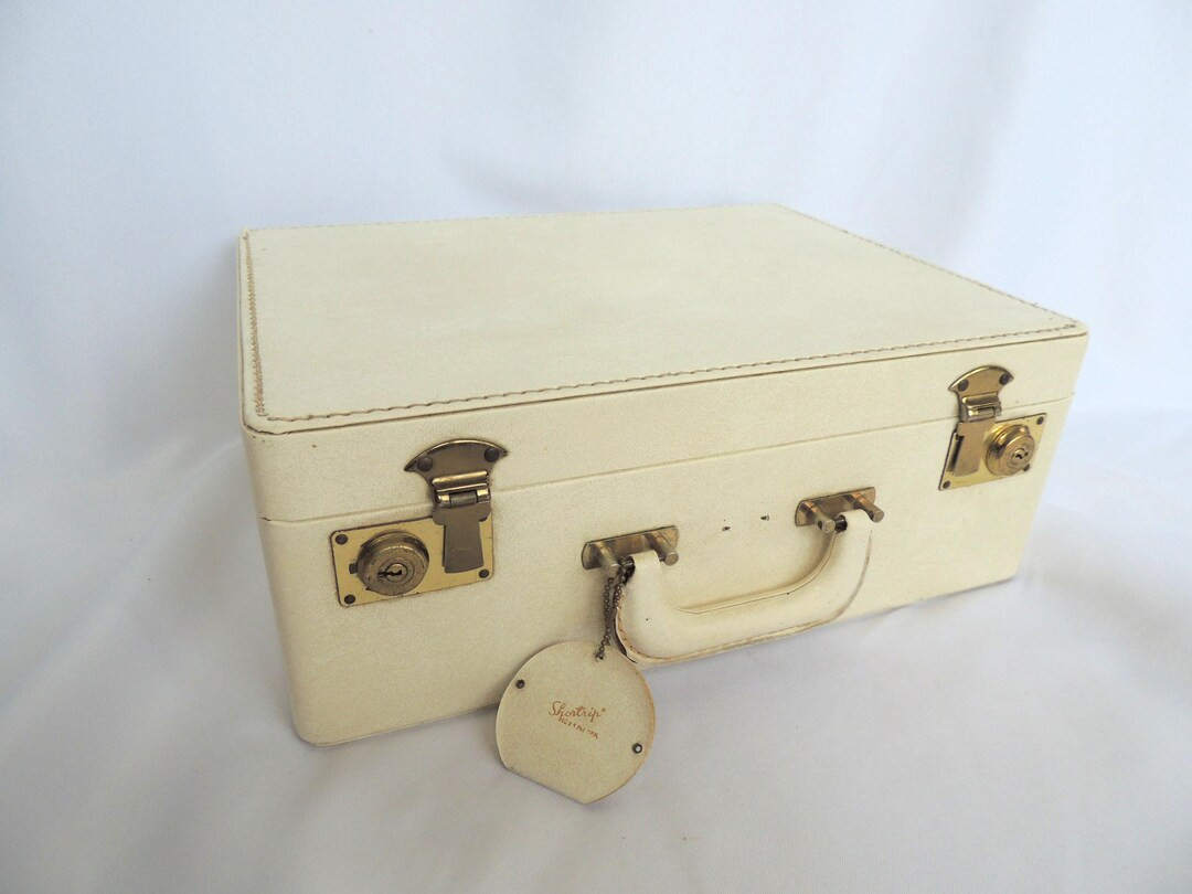 Vintage Shortrip off White Train Case Travel Case Cosmetics Bag Toiletries Case Toiletries Bag Ca... | Etsy (US)