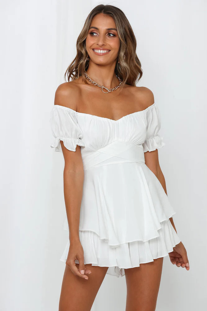 Proper Credit Romper White | Hello Molly (AU)