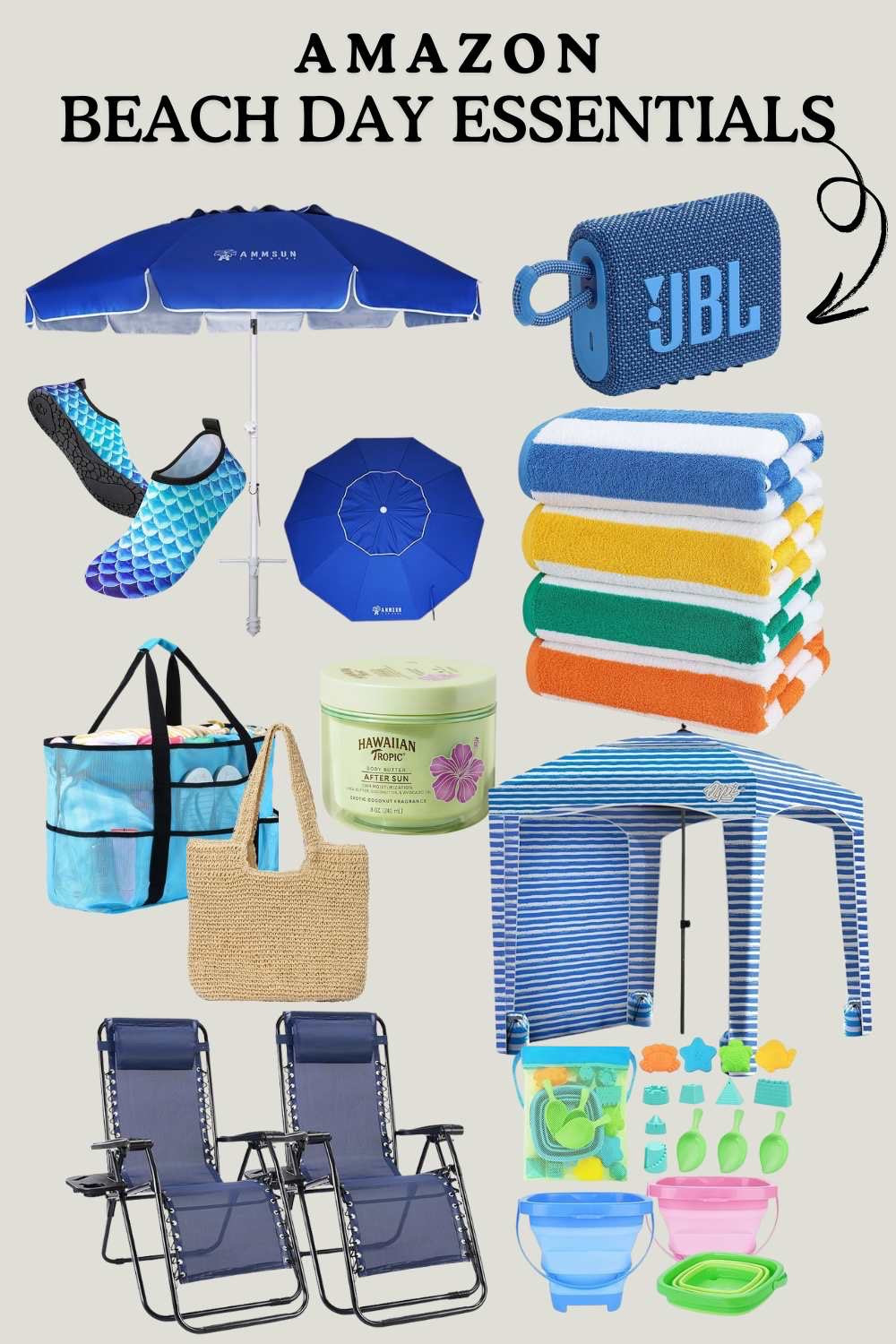 Everything you need for a relaxing day at the beach! From beach totes, sunscreen, water shoes and beach umbrellas these accessories are perfect for your next summer vacation! Shop my favorite beach essentials and get ready for sun, sand, and simple summer style! 

#LTKTravel #LTKSummerEdit #LTKSeasonal