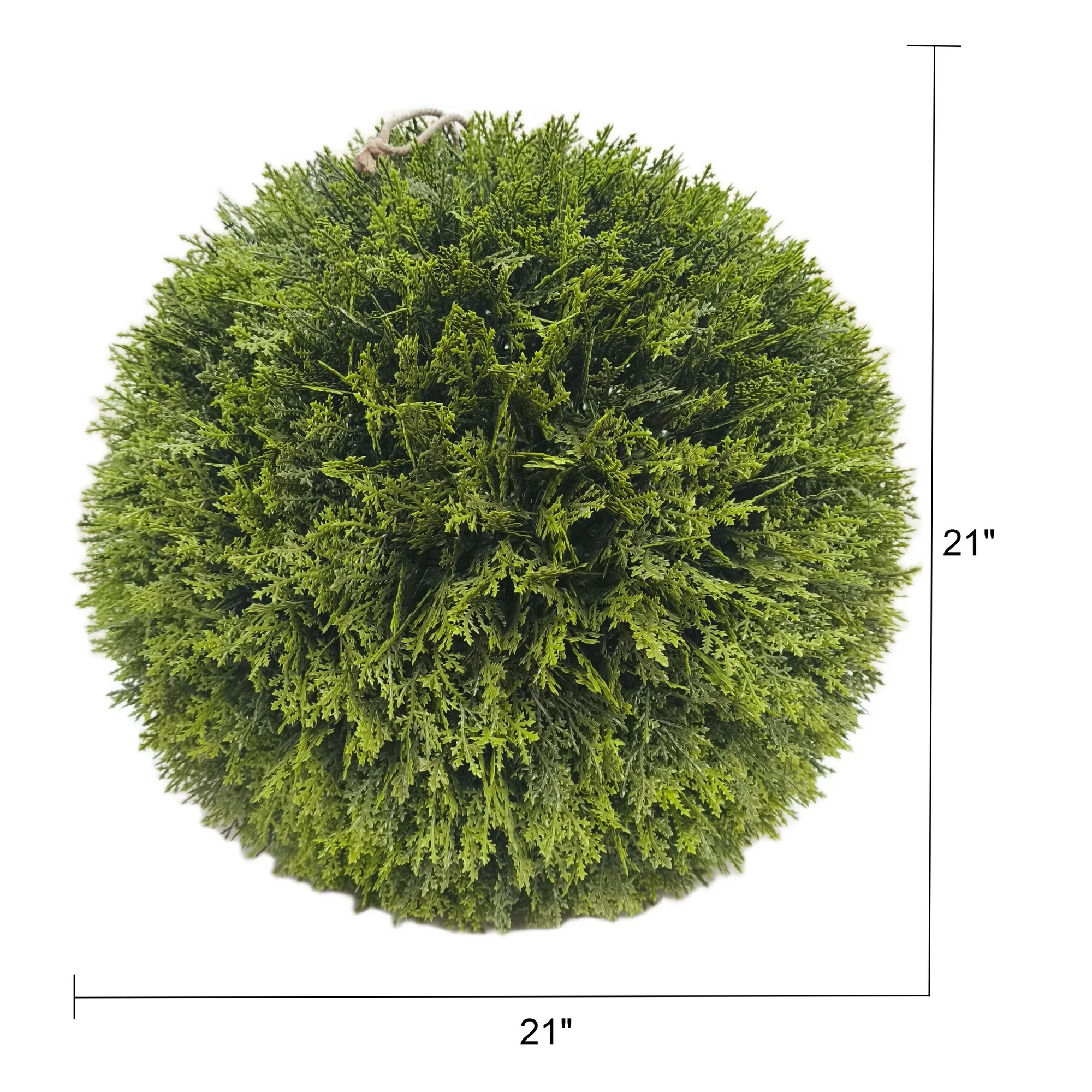 My Texas House 21" Artificial Evergreen Cyprus Ball | Walmart (US)