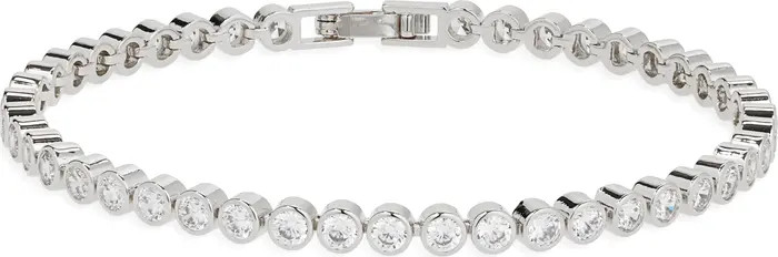 Cubic Zirconia Bezel Tennis Bracelet | Nordstrom