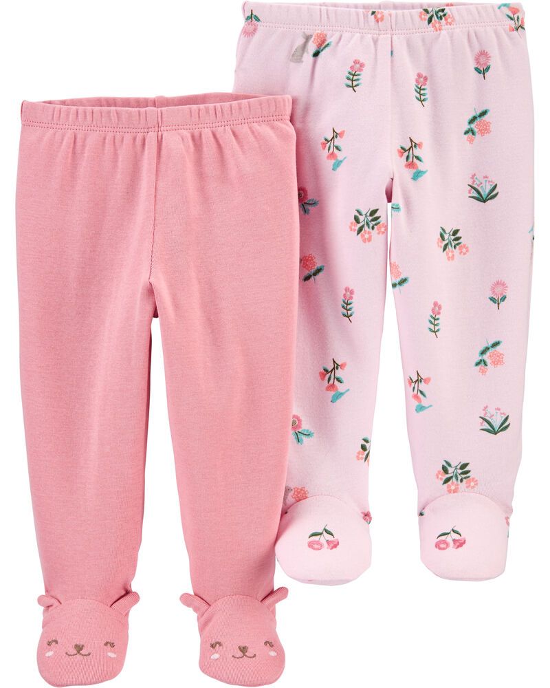 2-Pack Cotton Footed Pants | Carter's