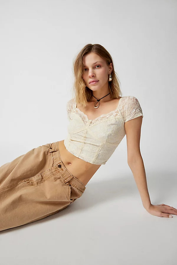 Urban Renewal Remnants Floral Lace Blouse | Urban Outfitters (US and RoW)