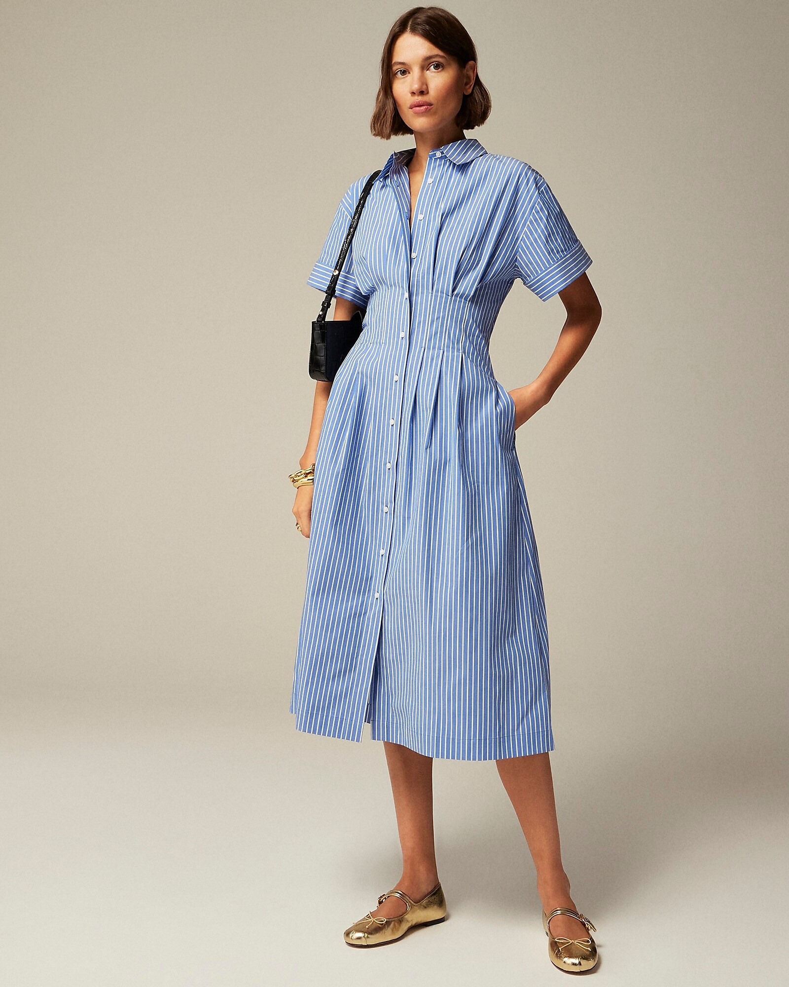 Wren shirtdress in stretch cotton poplin blend | J. Crew US