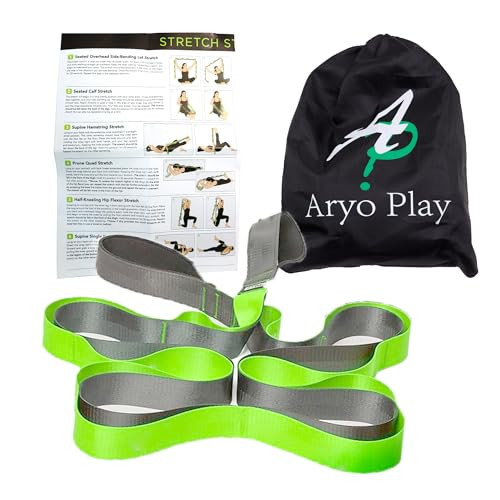 Stretch Strap, 12 Loop Yoga Stretch Strap - Non-Elastic Resistance Band Physical Therapy Yoga Strap Stretching Exercise Band for Flexibility 96" | Amazon (US)