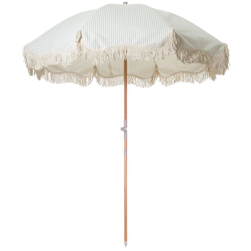 Kyrian 72'' Striped Outdoor Beach Umbrella | Wayfair North America