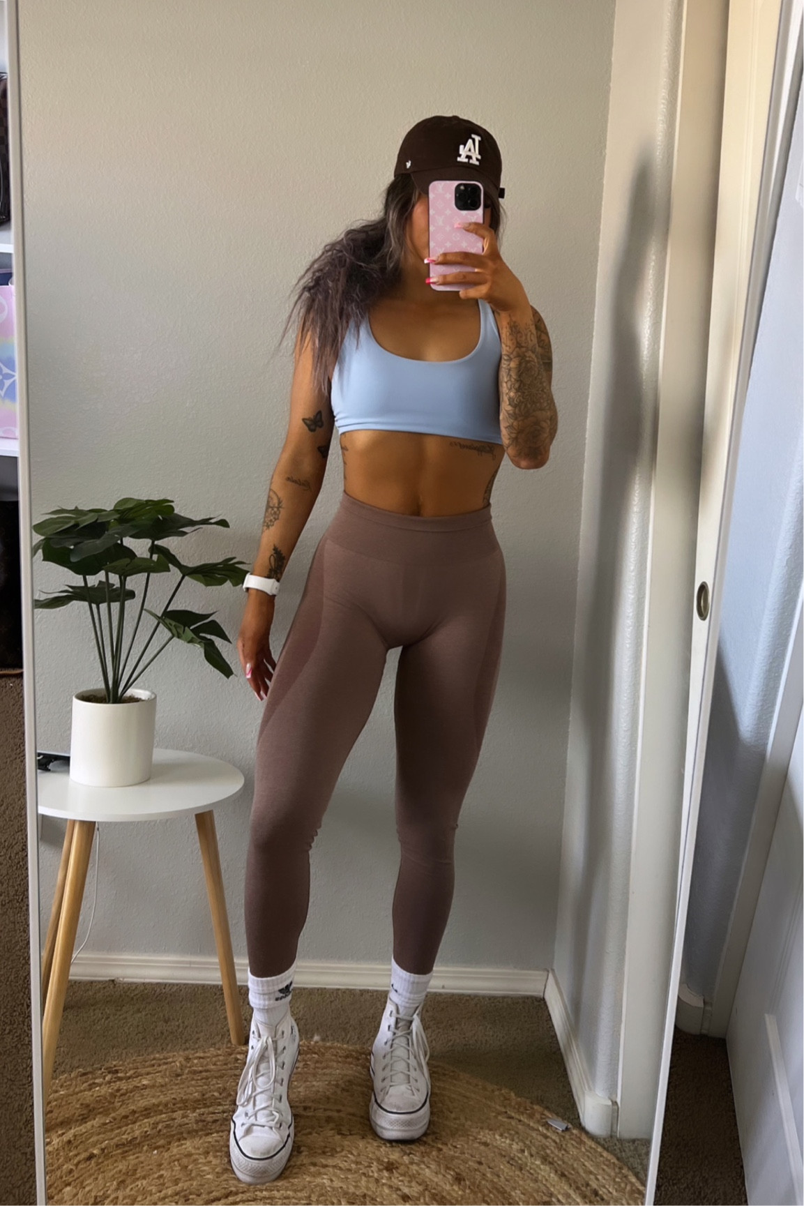 One of my current favorite aesthetic workout outfits! I wear a medium in both the nvgtn leggings and the vuori sports bra! I am 5’5 and 137 lbs! 


#LTKfit #LTKunder100 #LTKstyletip