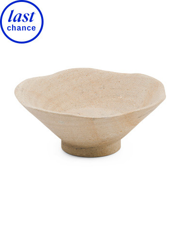 10in Sandstone Rough Edge Decorative Bowl | Pillows & Decor | Marshalls | Marshalls
