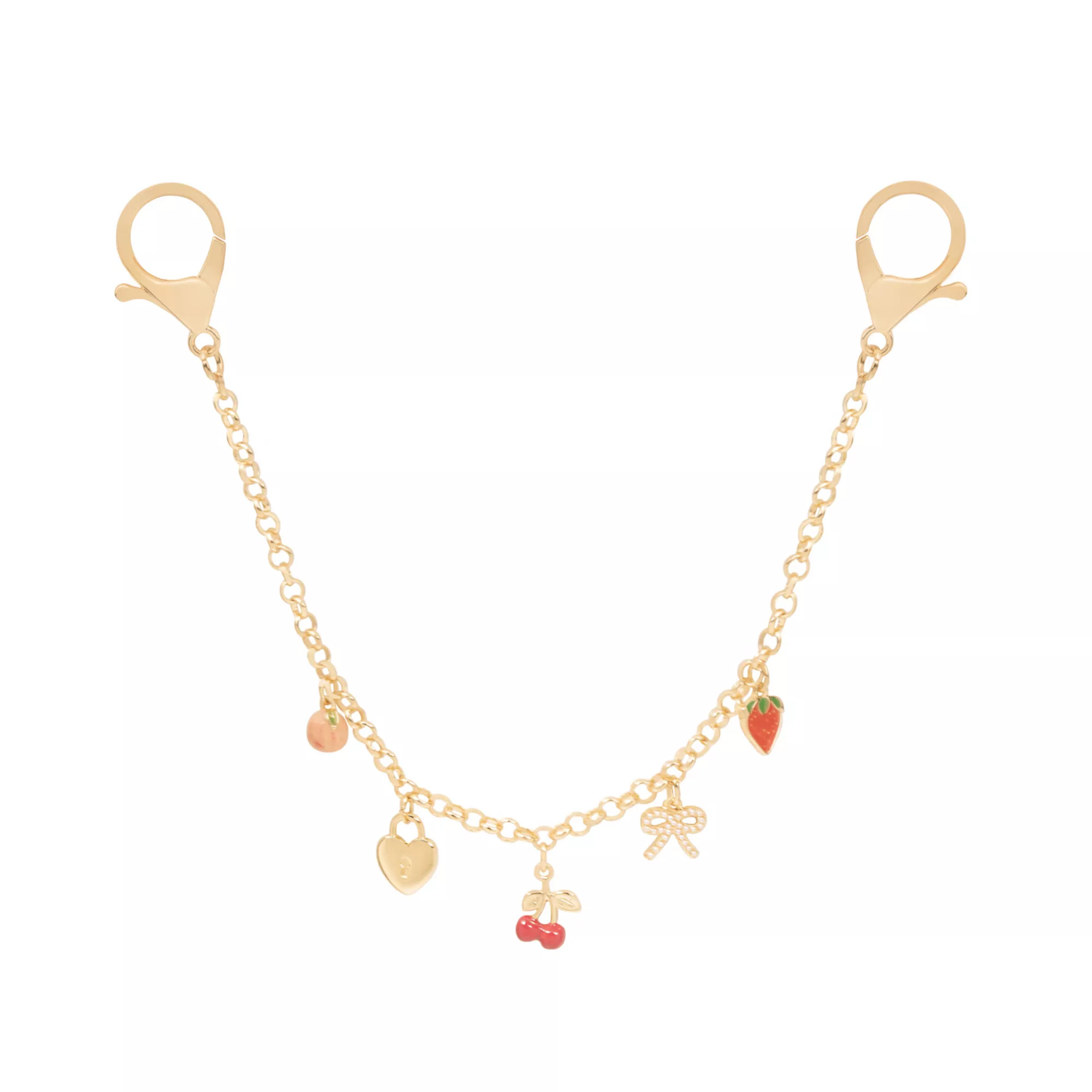 LC Lauren Conrad Gold Tone Fruit Charm Bag Chain | Kohl's