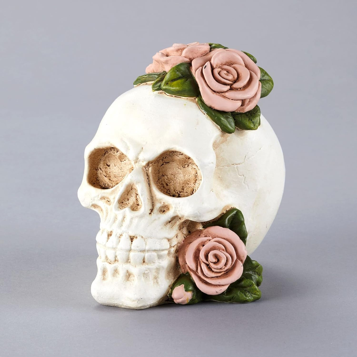 The Lakeside Collection Floral Skull Decoration - Halloween Skeleton Decor - Papier-Mache - 5.75"... | Amazon (CA)