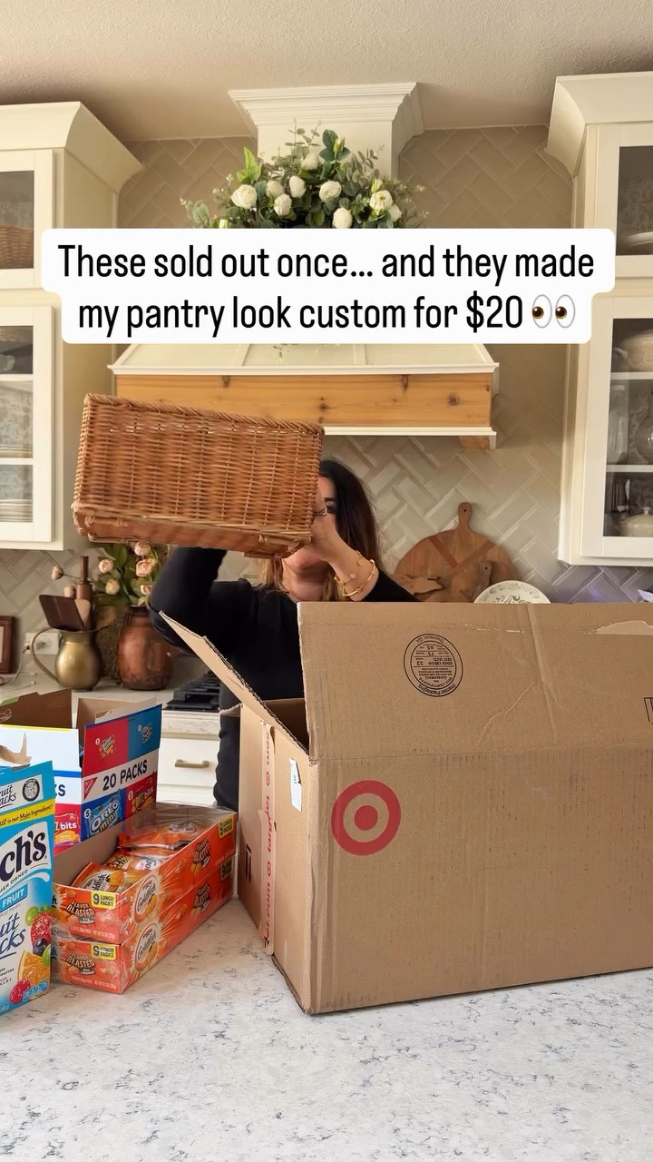 These sold out so fast last time and now that they’re back… I didn’t expect them to make this big of a difference.

For $20, they completely transformed my pantry and made it look so much more custom and put together 🙌🏼

If your pantry feels cluttered, start with these… you’ll see what I mean 👀
@Target 