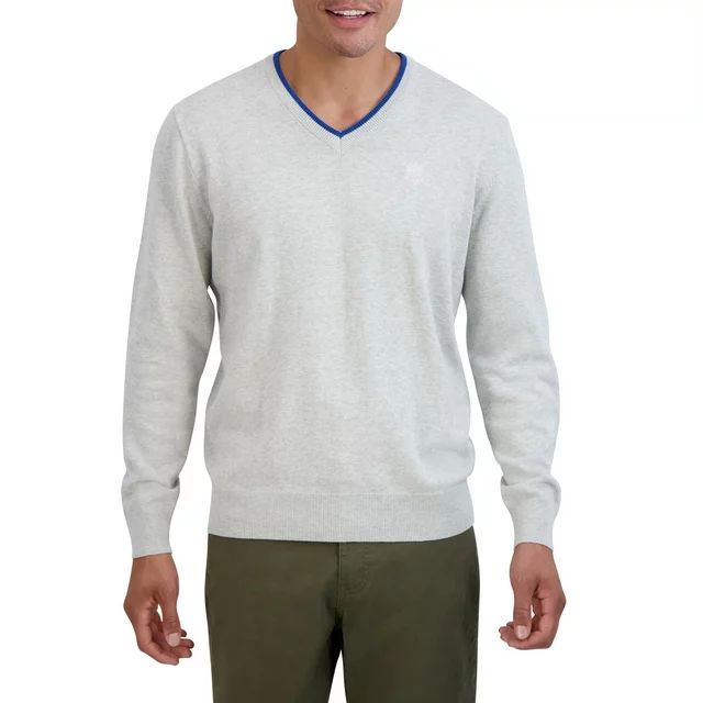 Chaps Men's Fine Gauge Cotton V-Neck Sweater - Sizes XS up to 2XL | Walmart (US)
