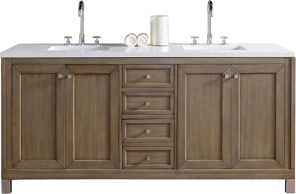 305-V72-WWW-3WZ 305-V72-3WZ Chicago 72" Free Standing Double Basin Vanity Set with Wood Cabinet a... | Amazon (US)