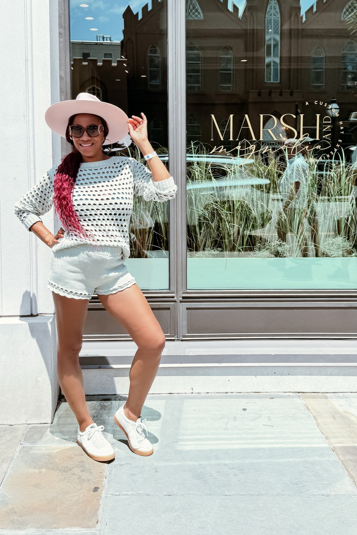 This cute Jeneè Naylor x Target set is cute, comfy, and still in stock! Crochet look in sea green ☀️👒 #target 

#LTKFindsUnder50 #LTKStyleTip