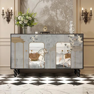 Mytsyk 59" Wide Ash Solid wood Sideboard | Wayfair North America