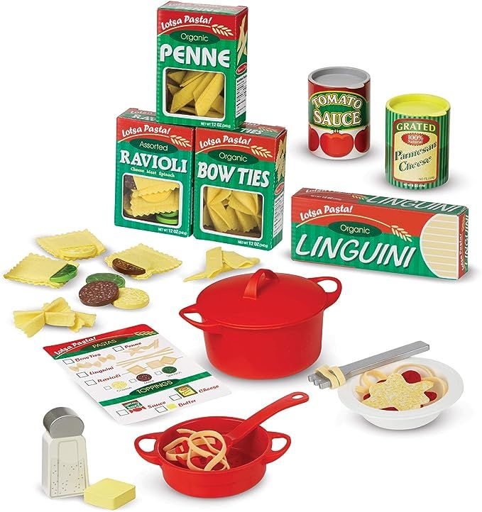 Melissa & Doug Prepare & Serve Pasta (Pretend Play, Felt Kitchen Set, Easy to Use, 50+ Piece Set,... | Amazon (US)