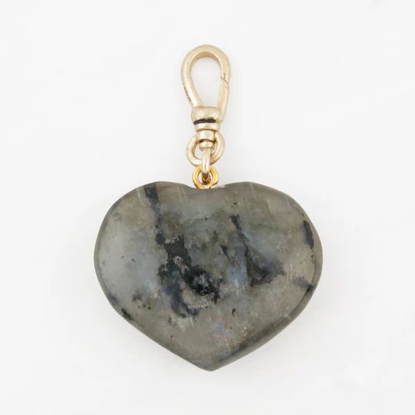 Vintage Labradorite Handcarved Heart Charm | Lulu Frost