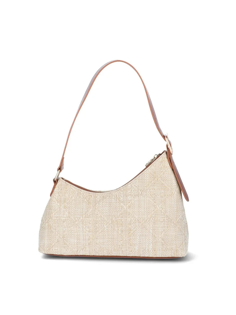 Time and Tru Women's Ashlyn Shoulder Handbag, Woven/Cognac | Walmart (US)