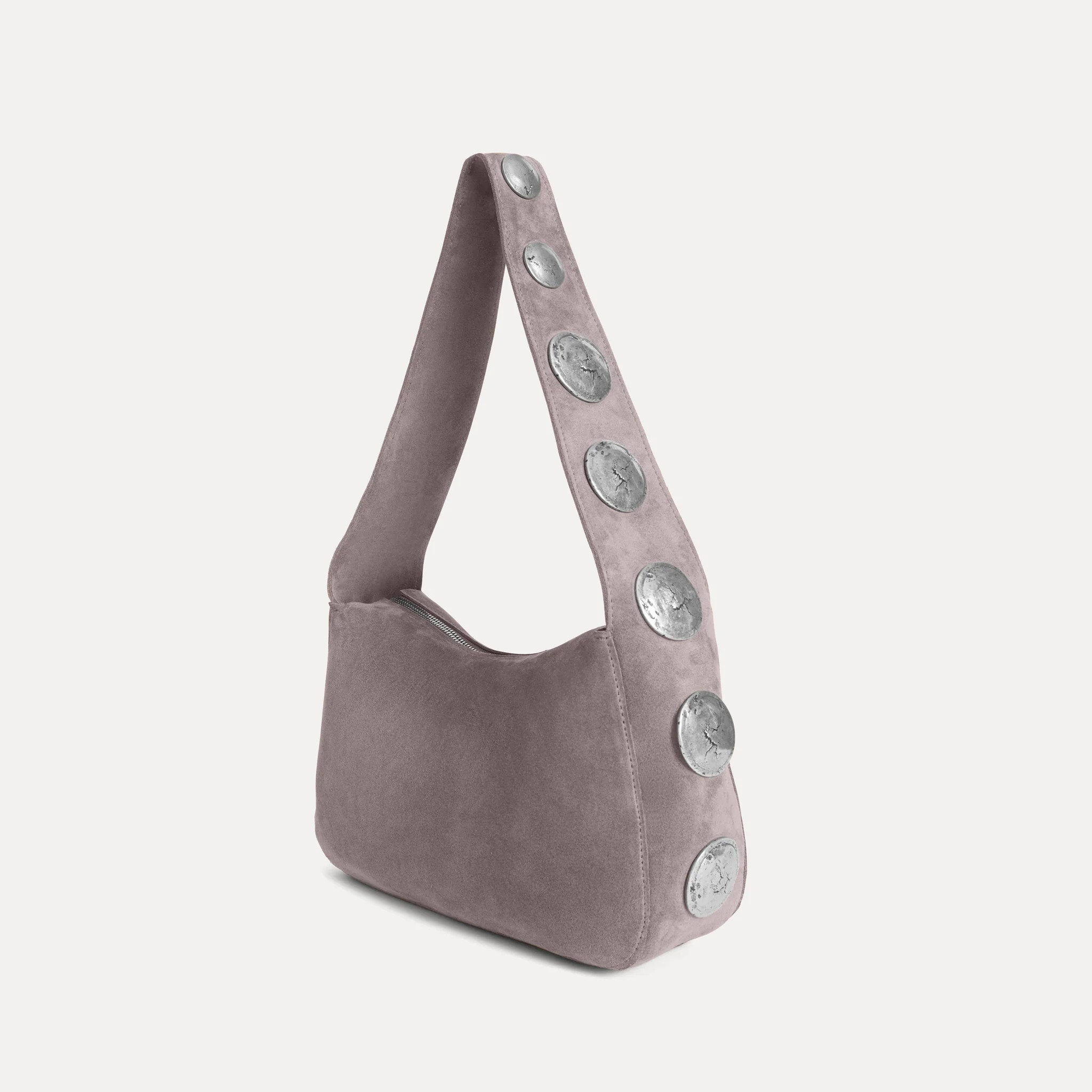 Athena Shoulder Bag Grey Suede | Streets Ahead Inc