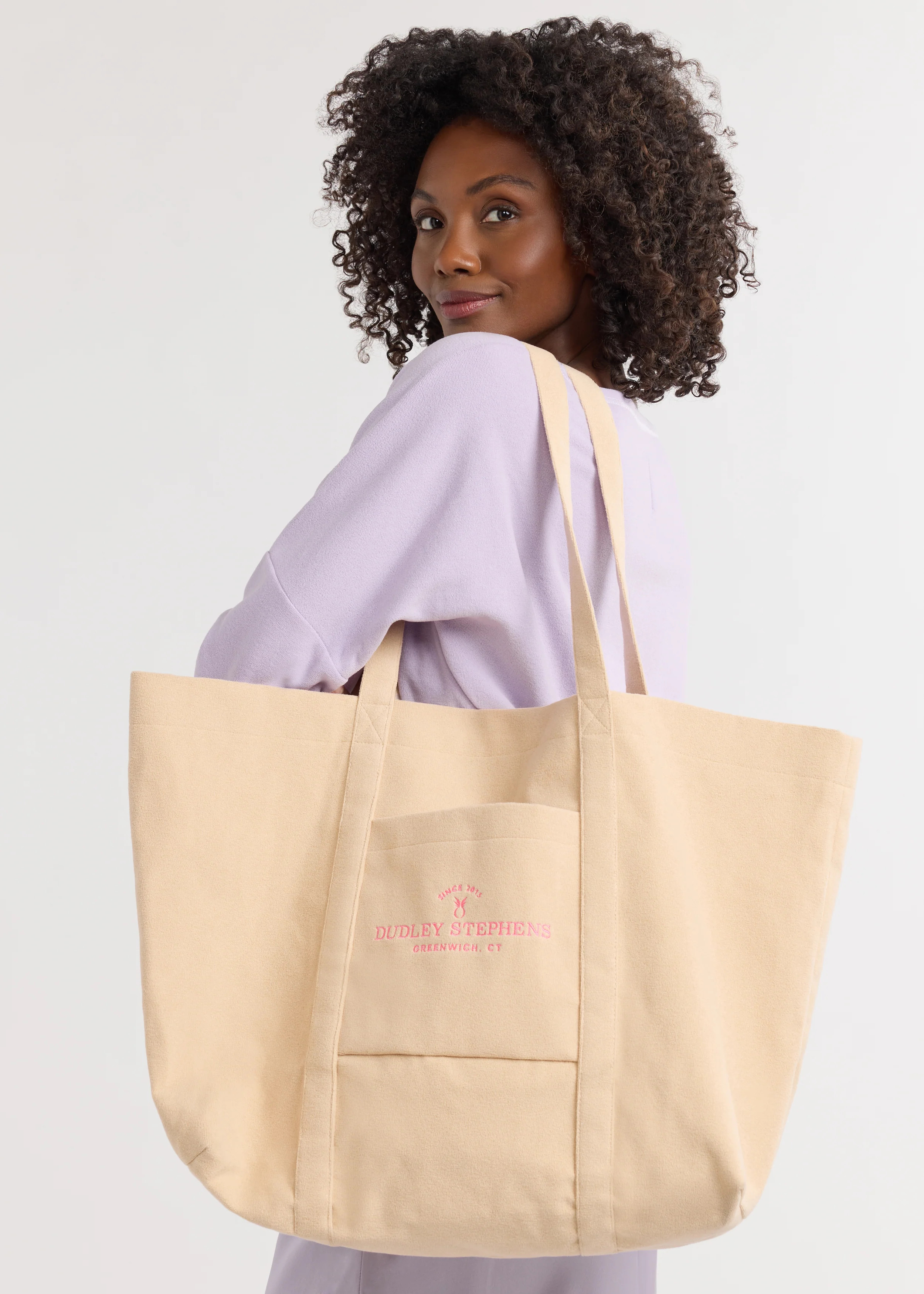 Anniversary Tote in Terry Fleece (Natural Blush) | Dudley Stephens