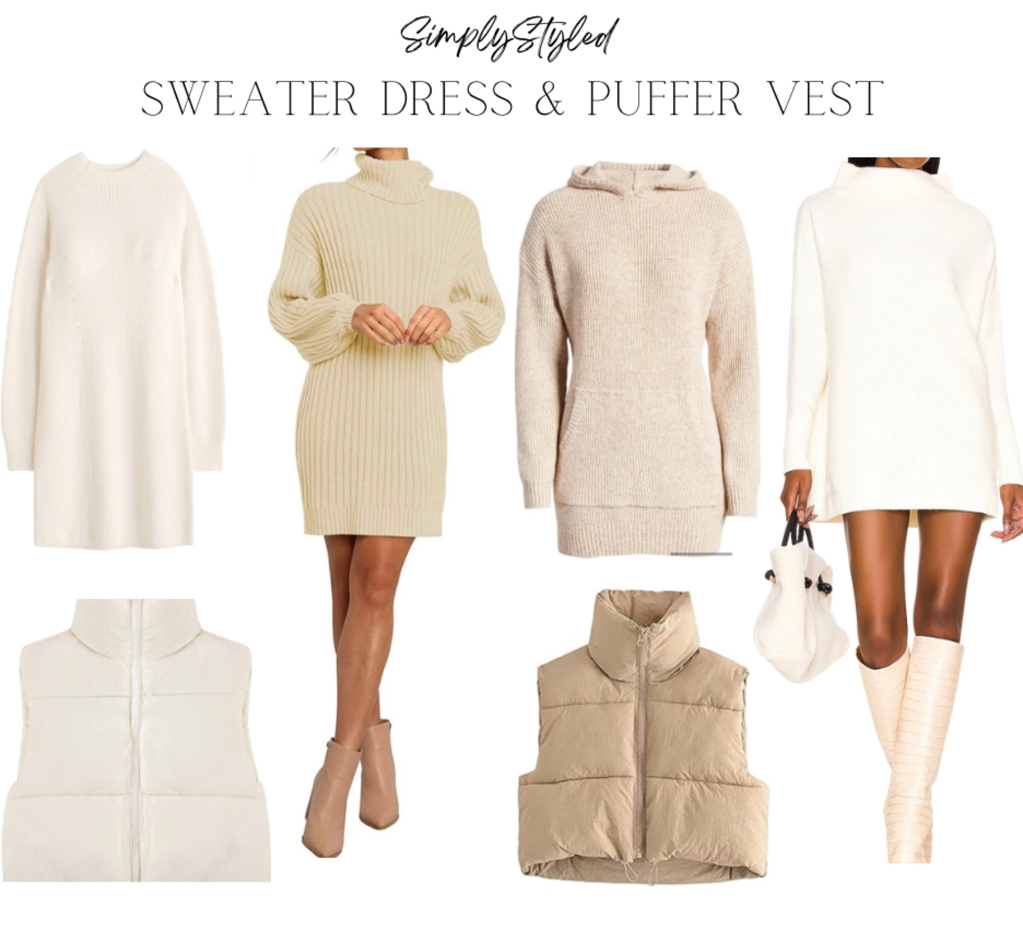 Sweater Dresses & Puffer Vests in NEUTRALS!🤍

#LTKsalealert #LTKSeasonal #LTKHoliday