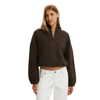Cotton On Women's Luxe Tuck Hem Bomber in Grey Marle at Nordstrom, Size Large | Nordstrom