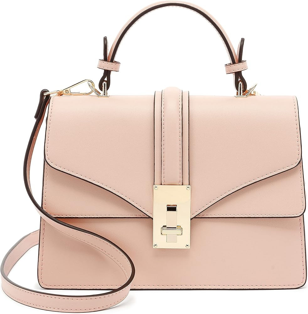 Scarleton Mini Top Handle Satchel Handbag for Women, Vegan Leather 3 Compartment Crossbody Bag, Shou | Amazon (US)