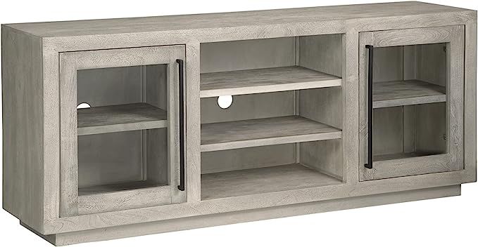 Signature Design by Ashley Lockthorne Contemporary Accent Cabinet with 4 Shelves & 2 Doors, Gray | Amazon (US)