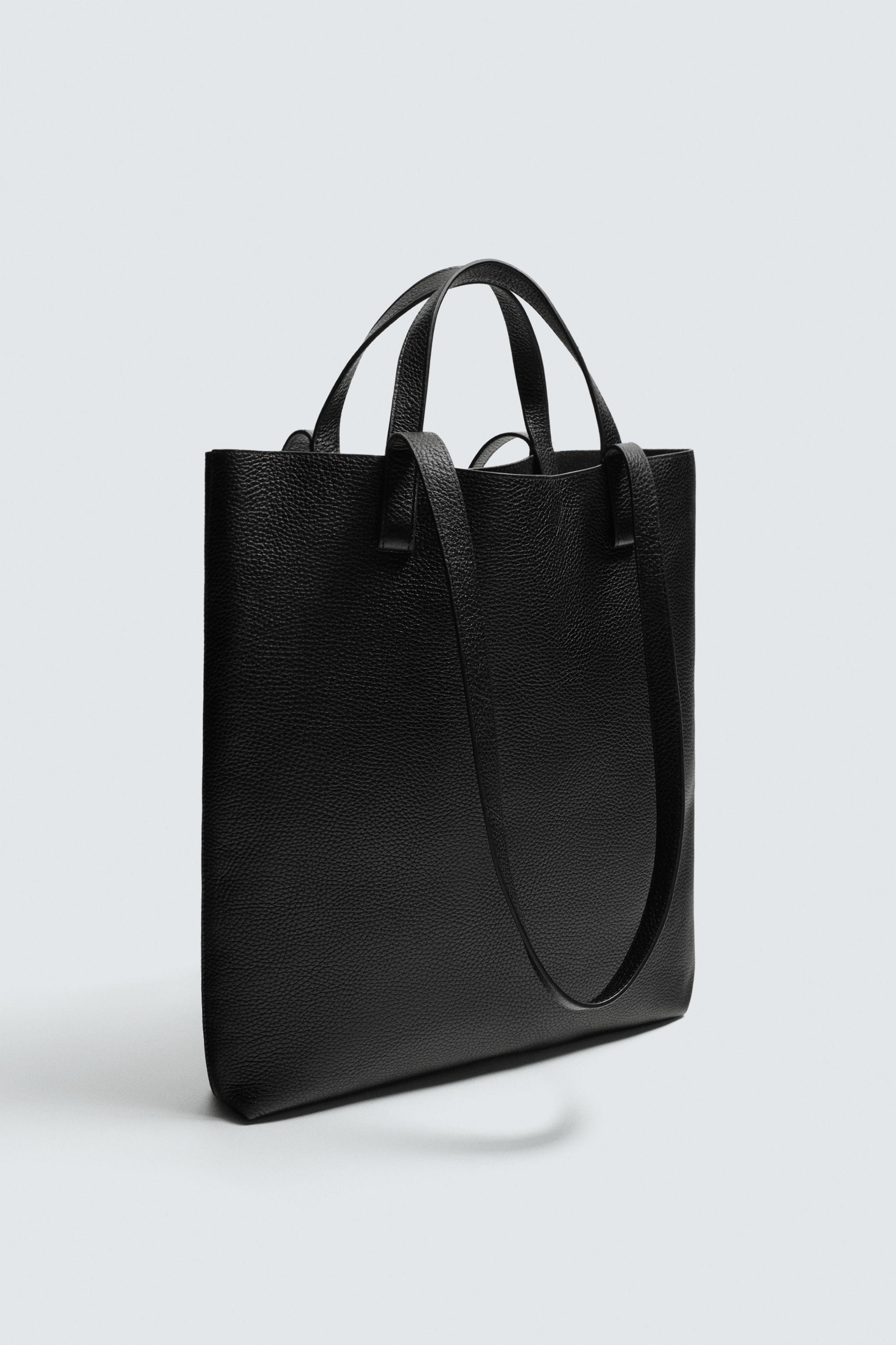 LEATHER SHOPPER BAG | Zara US