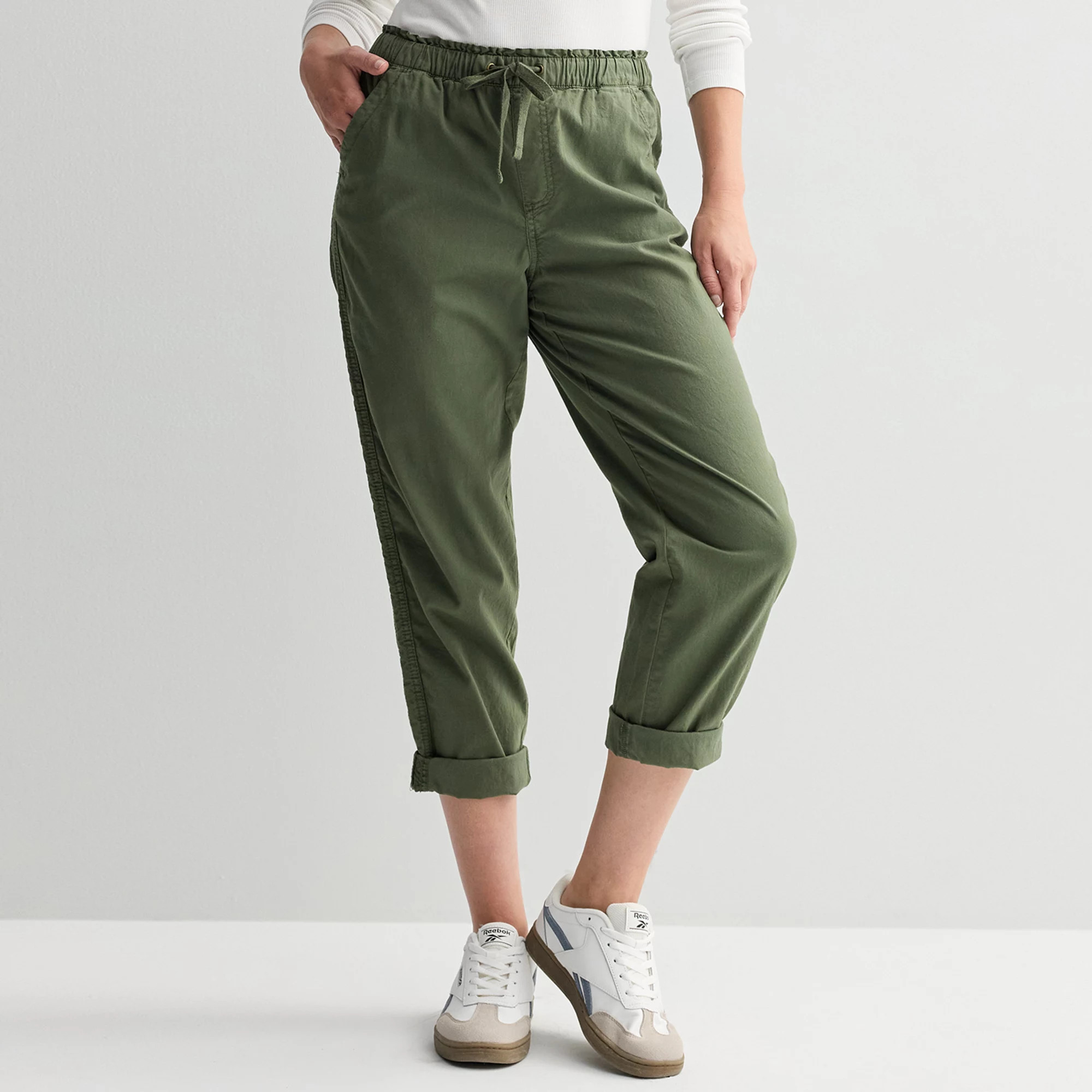 Women's Sonoma Goods For Life® Easy Paper Bag Waist Capri | Kohl's