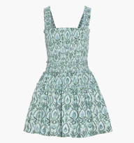 The Azalea Mini Nap Dress - Green Palm Ikat | Hill House Home US
