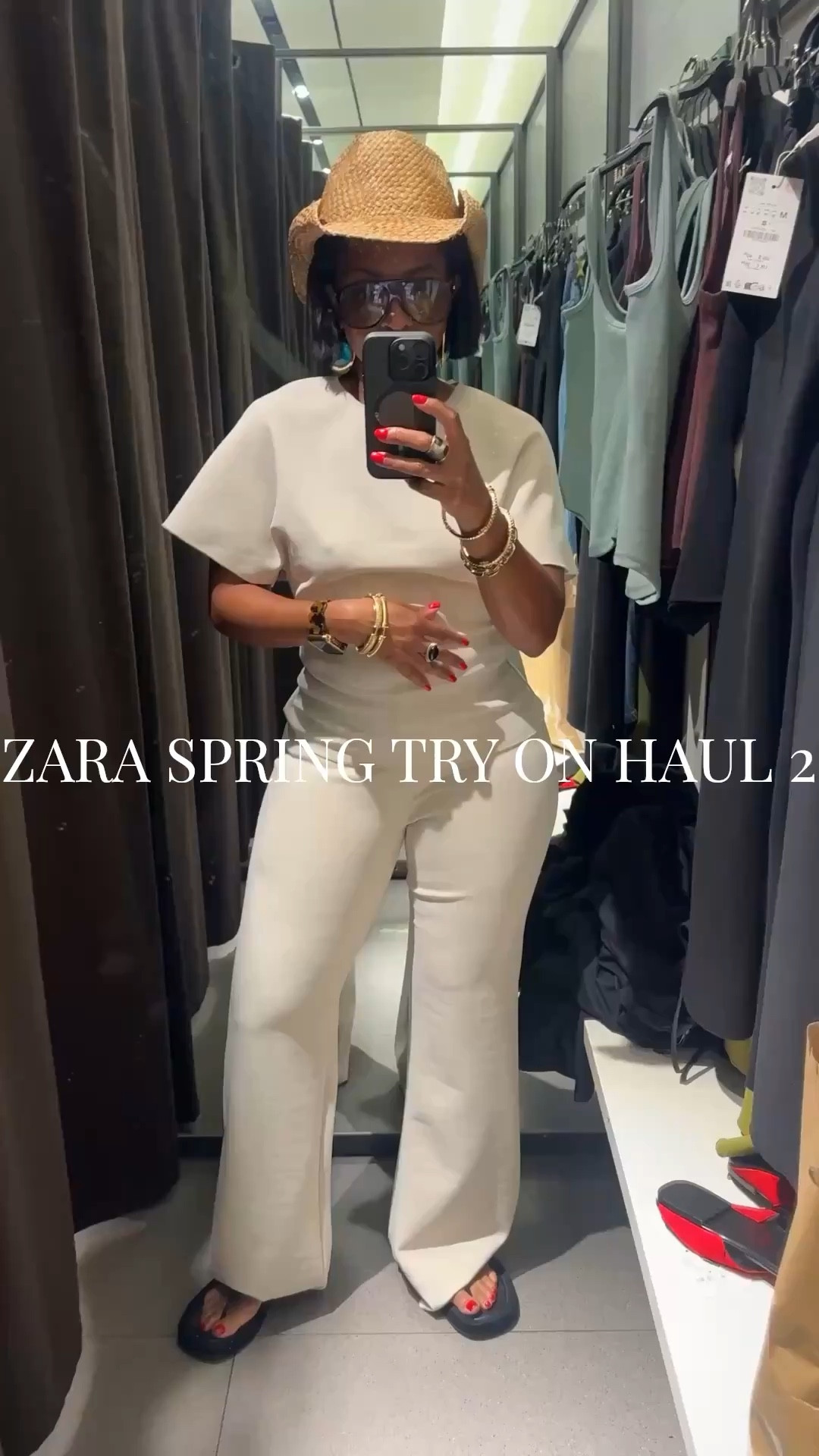 Another try on think I’m getting the red sandals  from this one z wanted that denim skirt … but I would be tugging on it and the ideas of wearing that split to work…. Won’t work lol.  

Most items were in medium I’m 5’2  size 6 top and 8 bottom. 

#LTKOver40 #LTKMidsize #LTKSeasonal