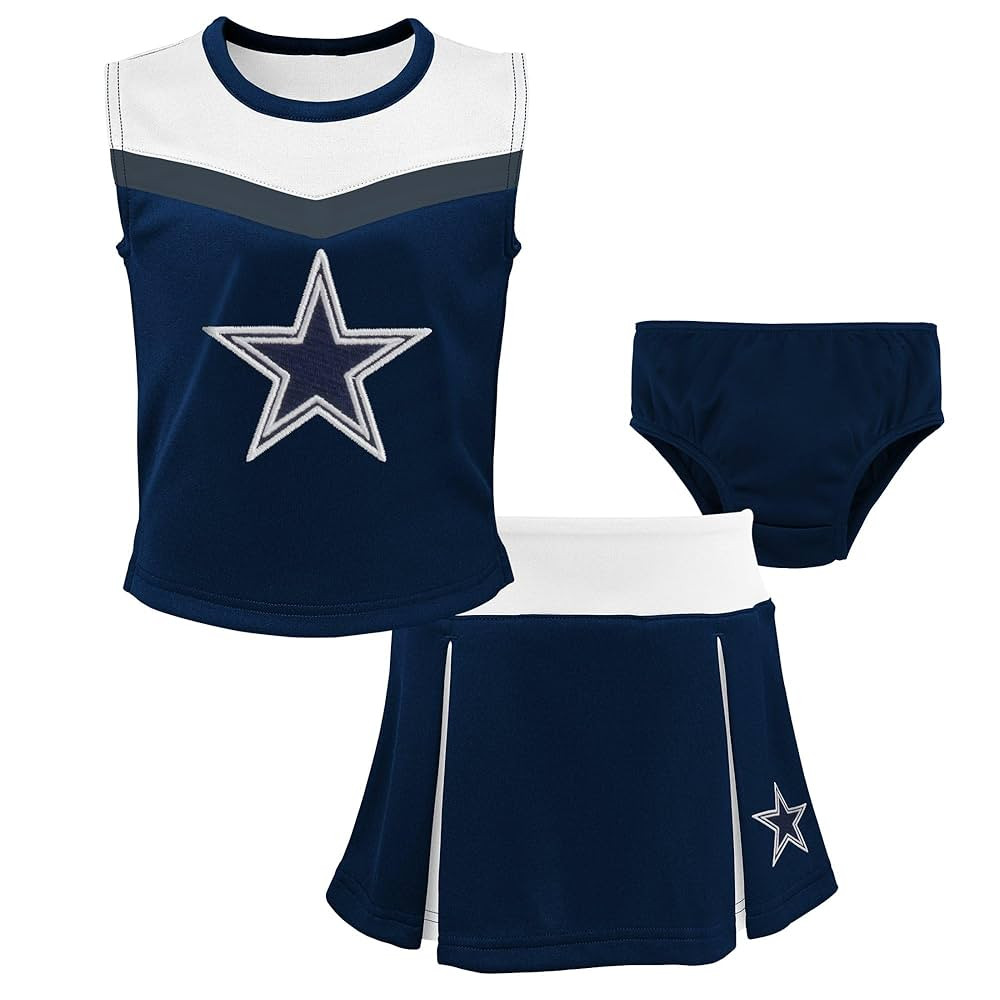Outerstuff Girls Preschool NFL Spirit Cheerleader Two-Piece Set with Bloomers | Amazon (US)