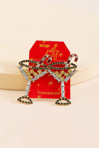Nitsa Martini Candy Cane Stick Studs - francesca's | Francesca's