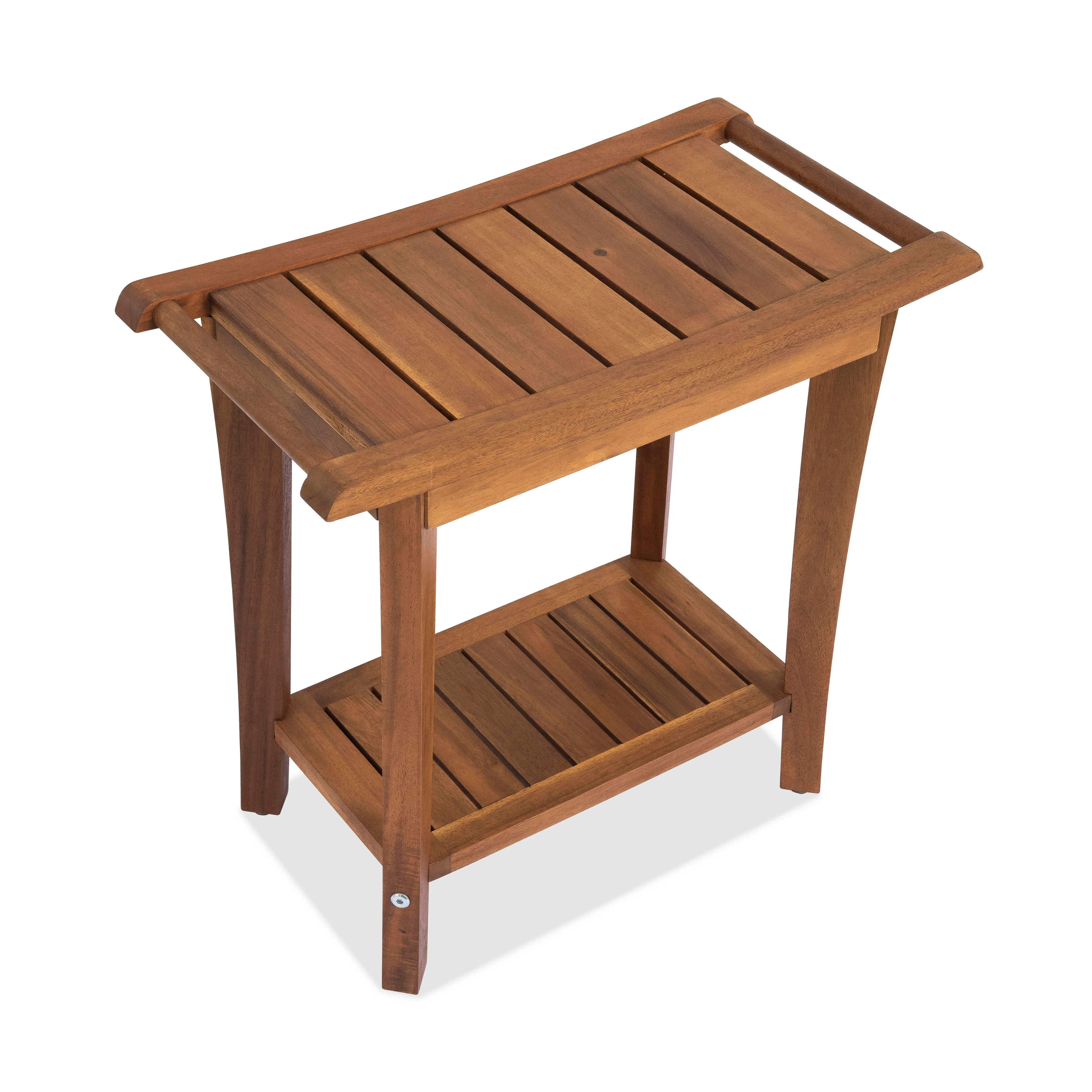 19"W Solid Wood Shower Bench | Wayfair North America