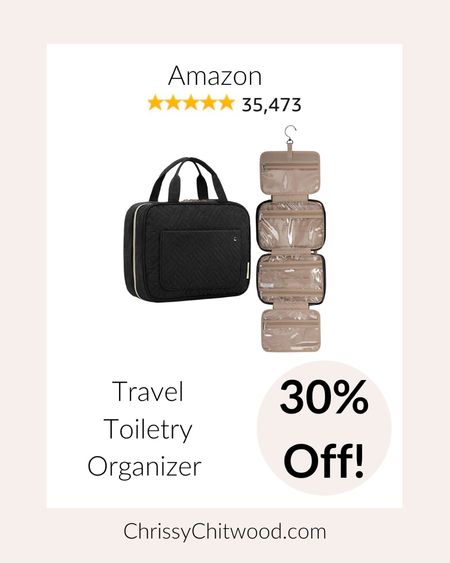 Amazon Deal: This travel toiletry organizer is on sale for 30% off! I have and love the large size. It fits full size products, such as shampoo. 

bathroom bag, Amazon home, travel favorites, favorite finds, Christmas gift idea, holiday gift idea

#LTKtravel #LTKHoliday #LTKsalealert