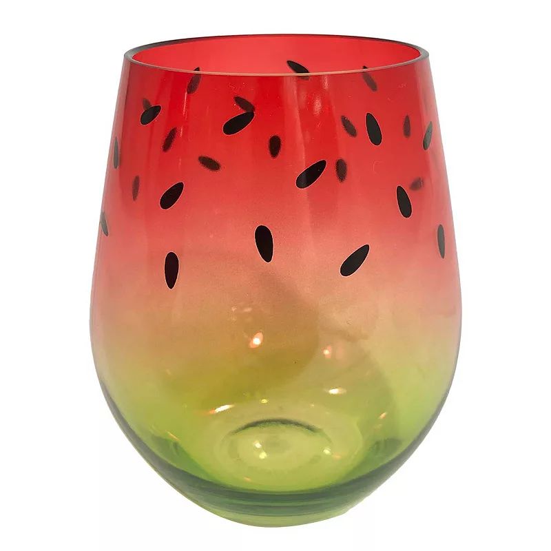 Celebrate Summer Together Watermelon Plastic Stemless Wine Glass, White, WINE (LGE) | Kohl's