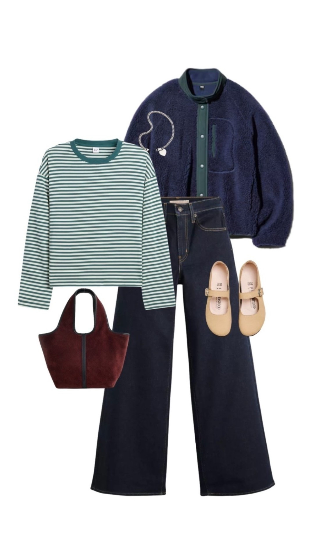 Classic cozy fall outfit

The Uniqlo fleece jacket is only $60! 

Wide sleeve shirt, stripes, Birkenstock Mary Janes, wide leg jeans, shopping tote, fleece jacket

#LTKSeasonal #LTKootd #LTKSaleAlert