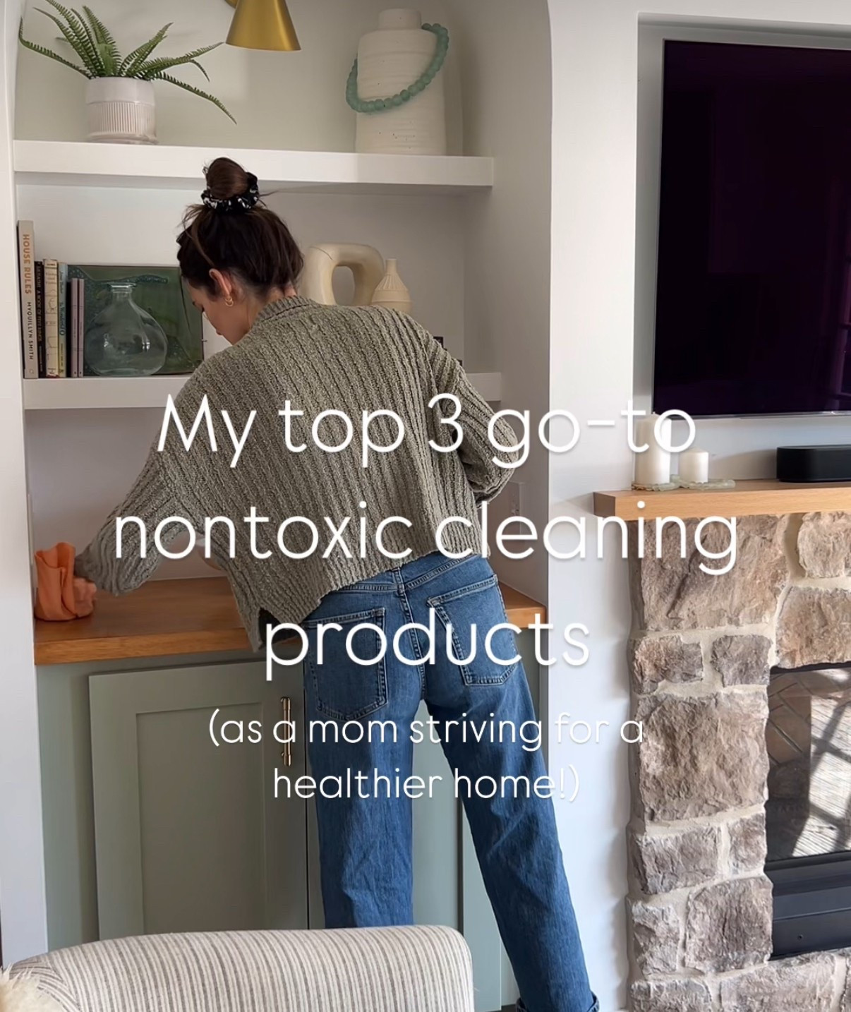 My top 3 non-toxic cleaning products that actually work 🥲 mom-approved and safe for little hands around the house!