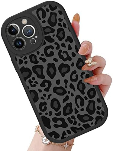 LSL Compatible with iPhone 13 Pro Case, Black Leopard Cheetah Animal Skin Print Design Cover for ... | Amazon (US)