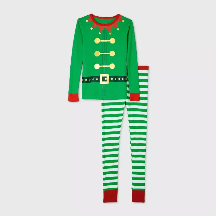 Kids' Holiday Elf Matching Family Pajama Set - Wondershop™ Green | Target