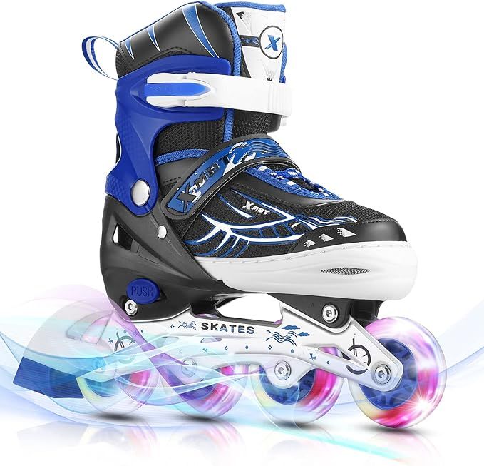 Weskate Adjustable Inline Skates for Kids and Adults Women Full Light Up Blades Roller Skates Boy... | Amazon (US)