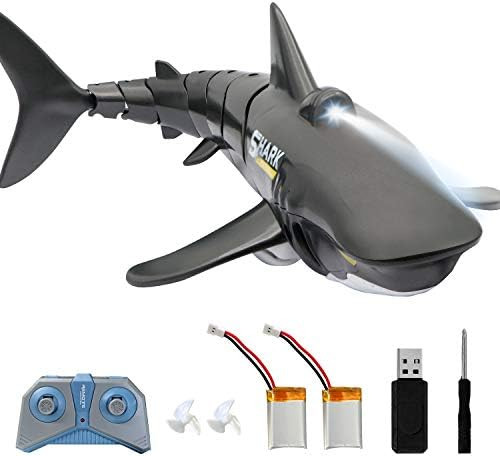 2.4G Remote Control Shark Toy 1:18 Scale High Simulation Shark Shark for Swimming Pool Bathroom G... | Amazon (US)
