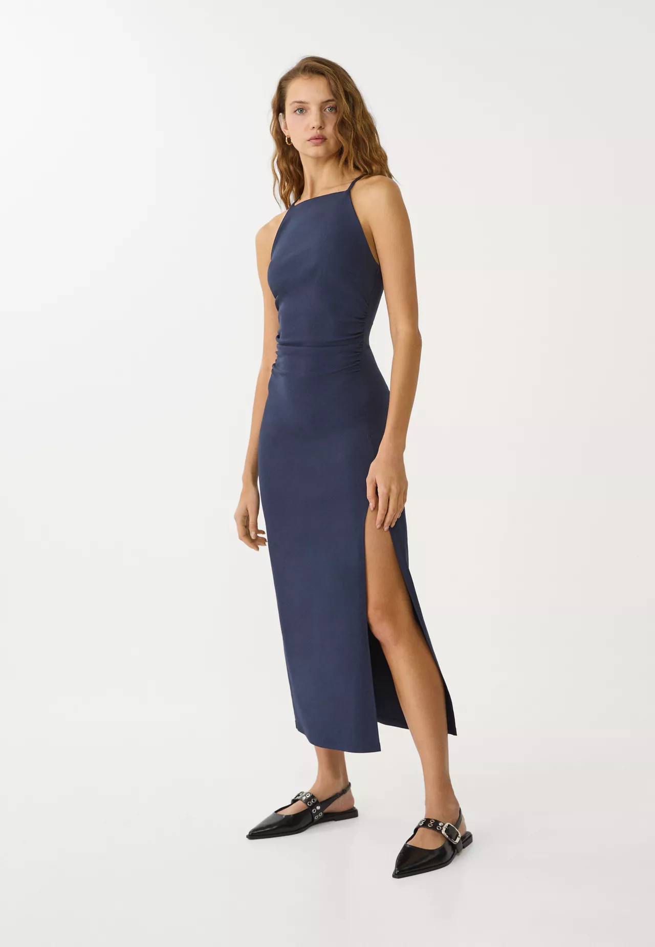 Neckholder-Midikleid - Mode für Damen | Stradivarius Deutschland | Stradivarius DE