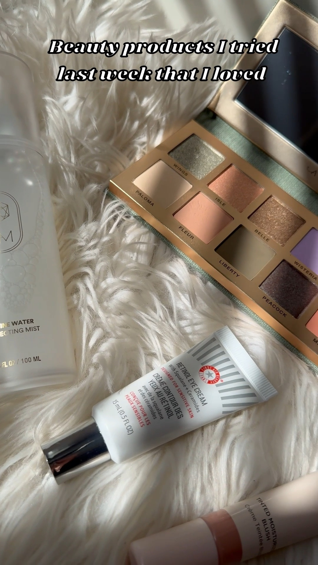 Beauty products I tried last week that I loved - a setting spray (can also be used to prep, 15% off the whole website with code SPRING15), eyeshadow palette (can snag it from the Sephora sale starting Friday), a retinol eye cream (very gentle, not irritating) and the most beautiful liquid blush (shade Provence)

#LTKBeauty #LTKWatchNow