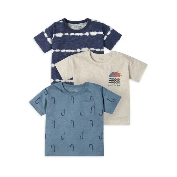 Modern Moments by Gerber Baby and Toddler Boy Short-Sleeve T-Shirts, 3-Pack, Sizes 12M-5T | Walmart (US)