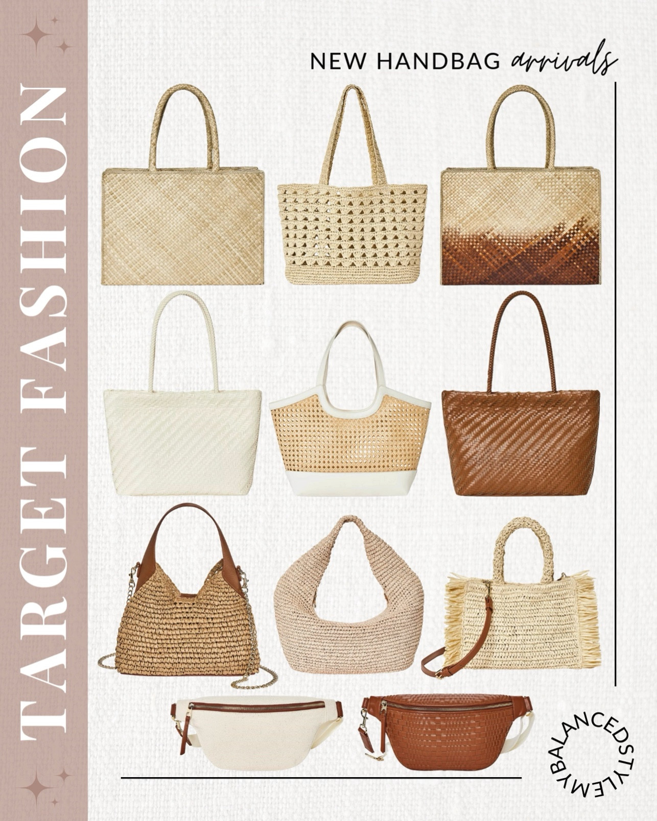 Target spring handbags and purses

spring handbags
lightweight everyday purses
neutral spring totes
woven and straw bags
pastel shoulder bags
crossbody bags for spring
soft leather handbags
casual chic spring purses

#LTKSeasonal #LTKSaleAlert