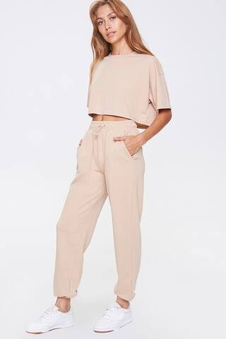 Cropped Tee & Joggers Set | Forever 21 (US)