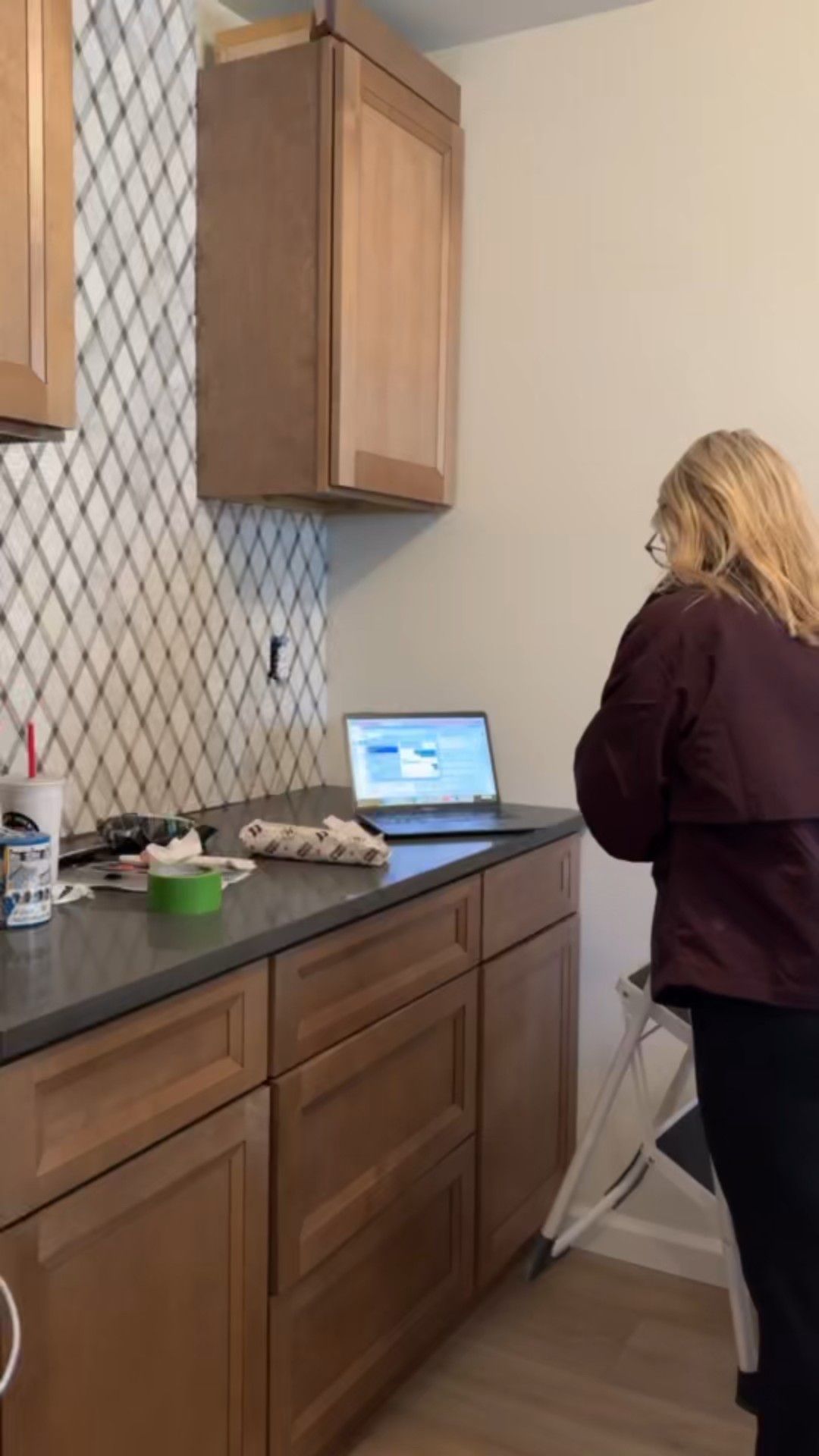 TIME FOR GROUT 😆 this tape and plastic combo roll makes prep so much easier! I got mine @homedepot 🙌🏼

DIY Projects | DIY Tile Backsplash | Laundry Room 

Come Stay Awhile, Amanda Vernaci